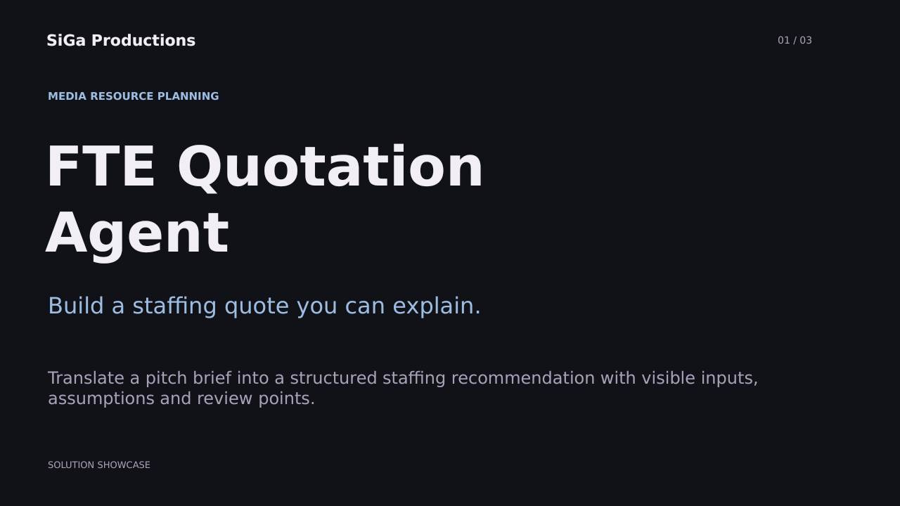 FTE Quotation Agent solution presentation