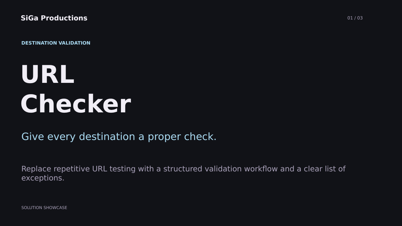 URL Checker solution presentation